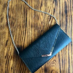 Aldo black clutch bag